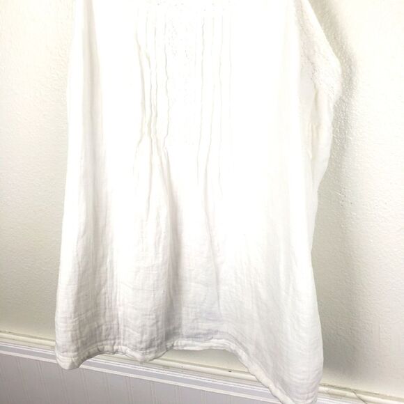 Lane Bryant Plus Size White Button Cotton Tank Top Size 14 - Picture 10 of 10